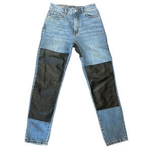 Urban Outfitter BDG Y2k, Retro, Goth Mom High Waisted Patched Color Block Sz: 25